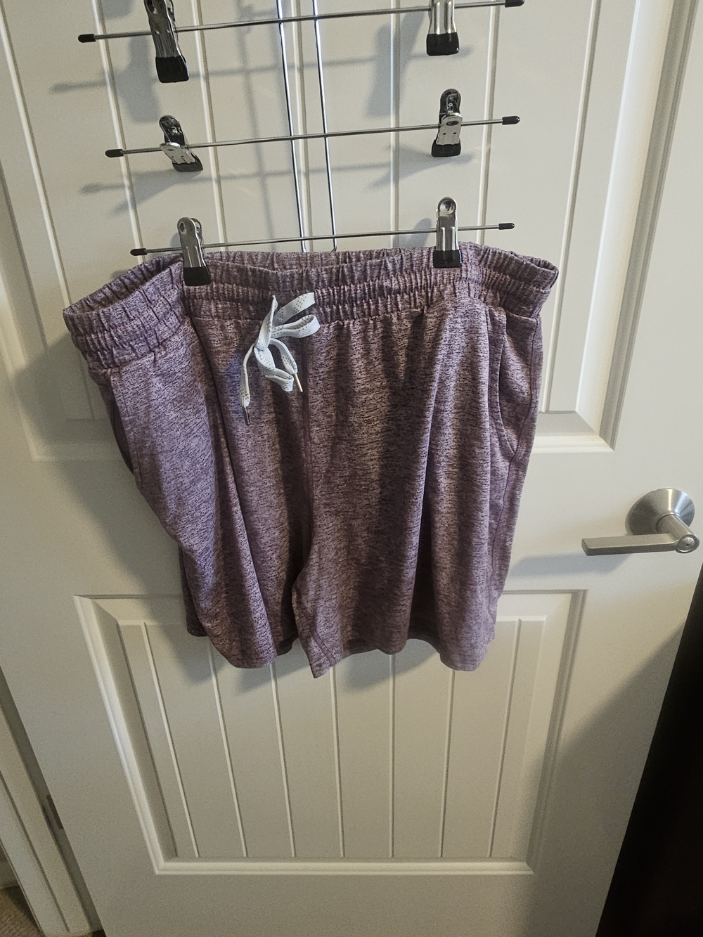 Pacific Trail Heathered Purple Drawstring Athletic Shorts